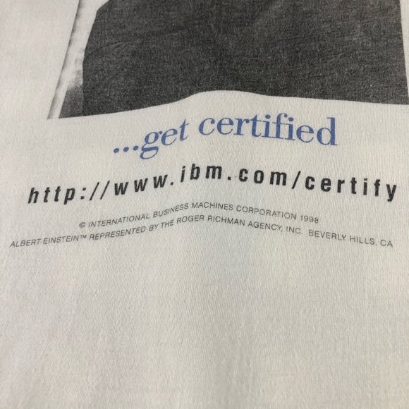 IBM Albert Einstein Certified Pro 1998 Vintage Tee - Picture 7 of 10